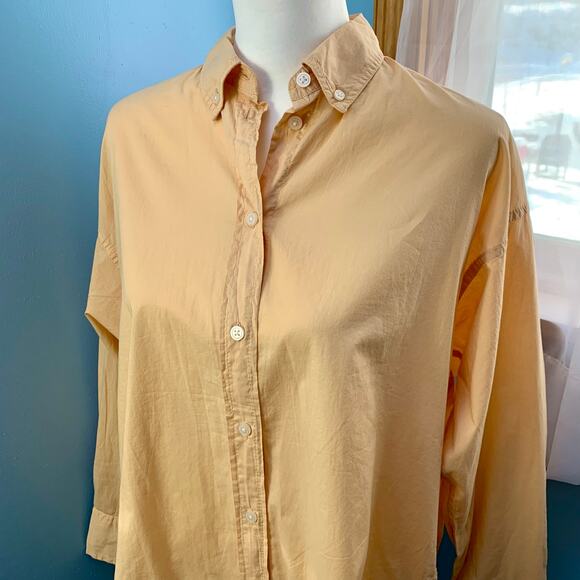 J, Crew Relaxed-fit Garment-dyed Lightweight Cotton Poplin Shirt Size 8 - Picture 3 of 8